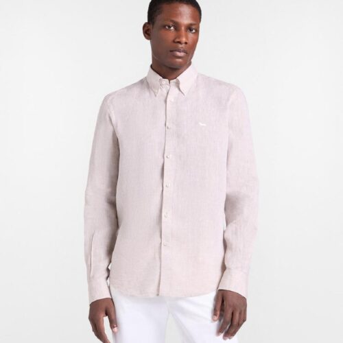 HARMONT & BLAINE - Camicia in puro lino regular fit