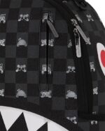 SPRAYGROUND - 910B8872NSZ - GRAY PEEKING CHARACTER CHECK BACKPACK