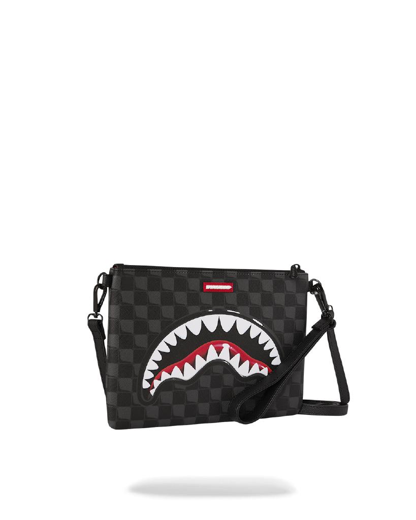 SPRAYGROUND - 910B8948NSZ - SHARKS IN PARIS BALLOON BLACK CROSSOVER CLUTCH