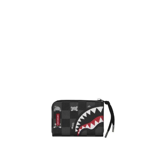SPRAYGROUND - 910W8917NSZ - GRAY PEEKING CHARACTER CHECK WALLET