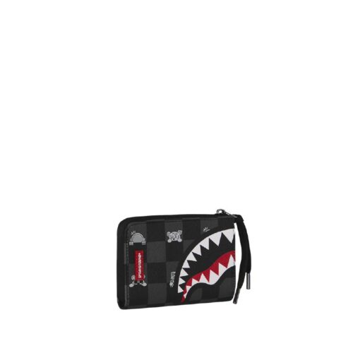 SPRAYGROUND - 910W8917NSZ - GRAY PEEKING CHARACTER CHECK WALLET