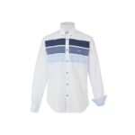 HARMONT&BLAINE - CAMICIA UOMO IN COTONE CON FASCE COLOR BLOCK