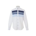 HARMONT&BLAINE - CAMICIA UOMO IN COTONE CON FASCE COLOR BLOCK