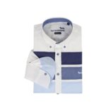 HARMONT&BLAINE - CAMICIA UOMO IN COTONE CON FASCE COLOR BLOCK