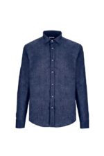 HOMEWARD - CAMICIA UOMO JOSHUA - YD LINEN COTTON WINDSOR COLLAR SHIRT