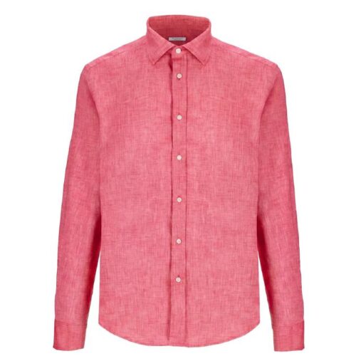 HOMEWARD - CAMICIA UOMO JOSHUA - YD LINEN COTTON WINDSOR COLLAR SHIRT