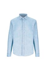 HOMEWARD - CAMICIA UOMO JOSHUA - YD LINEN COTTON WINDSOR COLLAR SHIRT