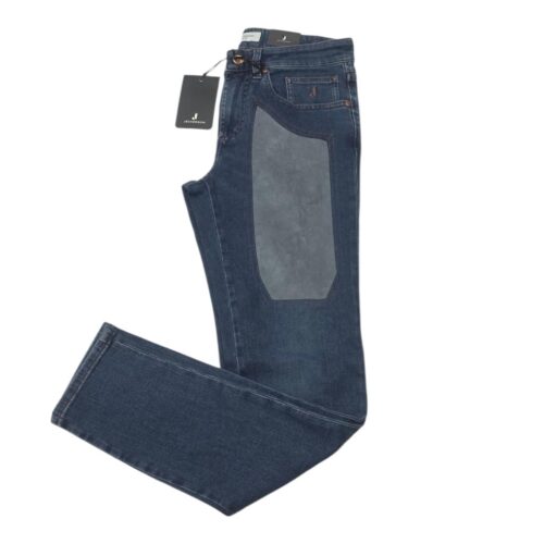 JECKERSON JEANS UOMO - TOPPA IN ALCANTARA DENIM SCURO