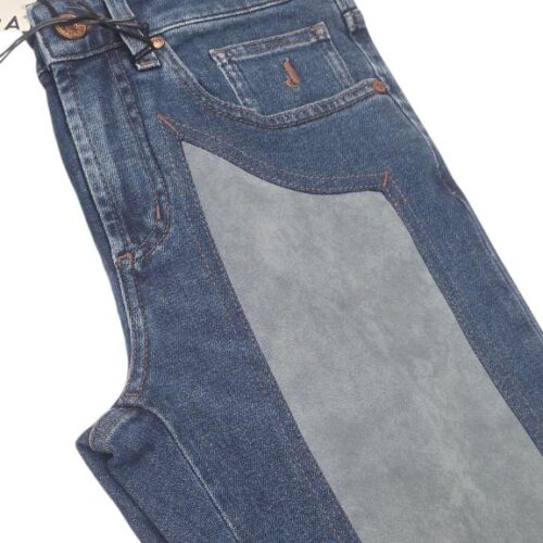 JECKERSON JEANS UOMO - TOPPA IN ALCANTARA DENIM SCURO