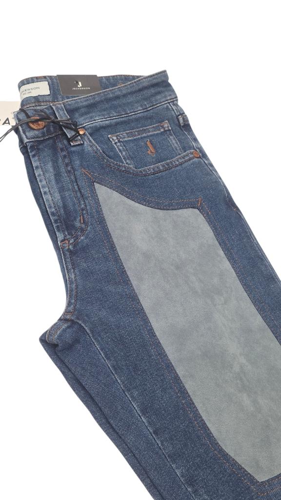 JECKERSON JEANS UOMO - TOPPA IN ALCANTARA DENIM SCURO