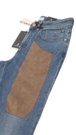 JECKERSON - JEANS UOMO CON TOPPA IN ALCANTARA DENIM MEDIO