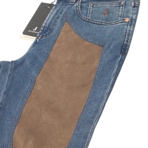 JECKERSON - JEANS UOMO CON TOPPA IN ALCANTARA DENIM MEDIO