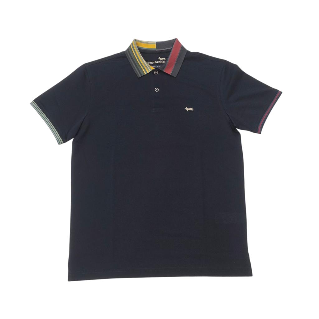 HARMONT & BLAINE - POLO CON COLLO ED ORLI STAMPATI