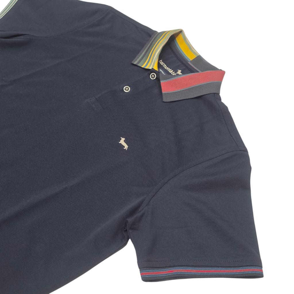 HARMONT & BLAINE - POLO CON COLLO ED ORLI STAMPATI