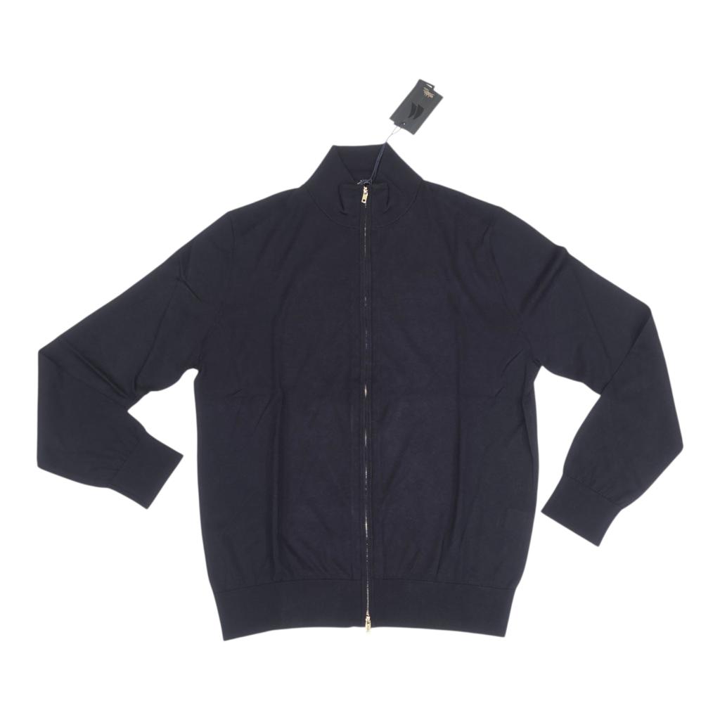 VELA BLU - CARDIGAN LUPETTO CON ZIP V26715