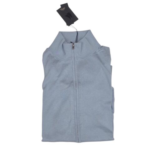 VELA BLU - CARDIGAN LUPETTO CON ZIP V26715