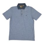 VELA BLU - POLO UOMO V26405 CON COLLETTO DENIM