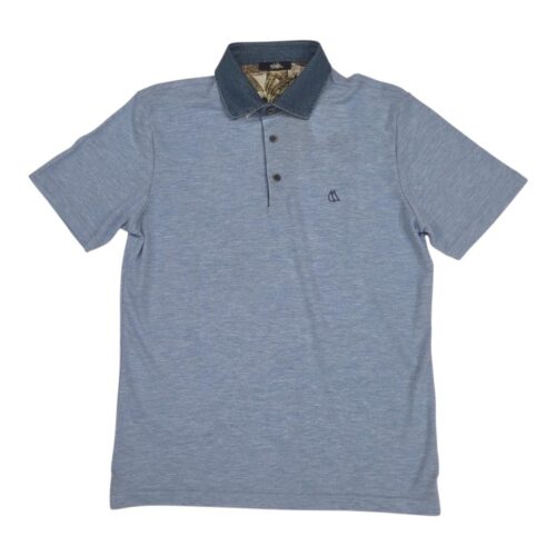 VELA BLU - POLO UOMO V26405 CON COLLETTO DENIM