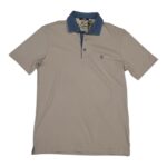 VELA BLU - POLO UOMO V26405 CON COLLETTO DENIM