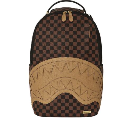 SPRAYGROUND 910B8592NSZ EMBOSSED CHECK BROWN