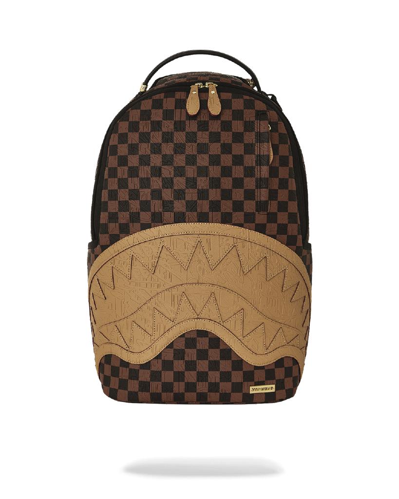 SPRAYGROUND 910B8592NSZ EMBOSSED CHECK BROWN