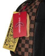 SPRAYGROUND 910B8592NSZ EMBOSSED CHECK BROWN