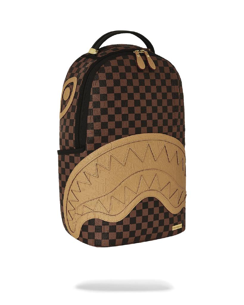 SPRAYGROUND 910B8592NSZ EMBOSSED CHECK BROWN