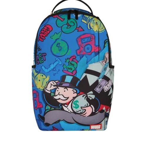 SPRAYGROUND 910B9207NSZ MONOPOLY BLUE TEAR THROUGH BACKPACK