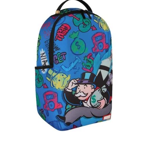SPRAYGROUND 910B9207NSZ MONOPOLY BLUE TEAR THROUGH BACKPACK