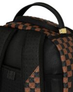 SPRAYGROUND 910B8634NSZ SHARKS IN PARIS WTF BUBBLE BROWN CHECK BACKPACK