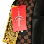 SPRAYGROUND 910B8634NSZ SHARKS IN PARIS WTF BUBBLE BROWN CHECK BACKPACK